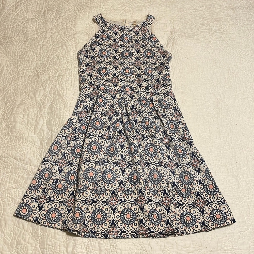 Pink and Blue Patterned Xhilaration Dress